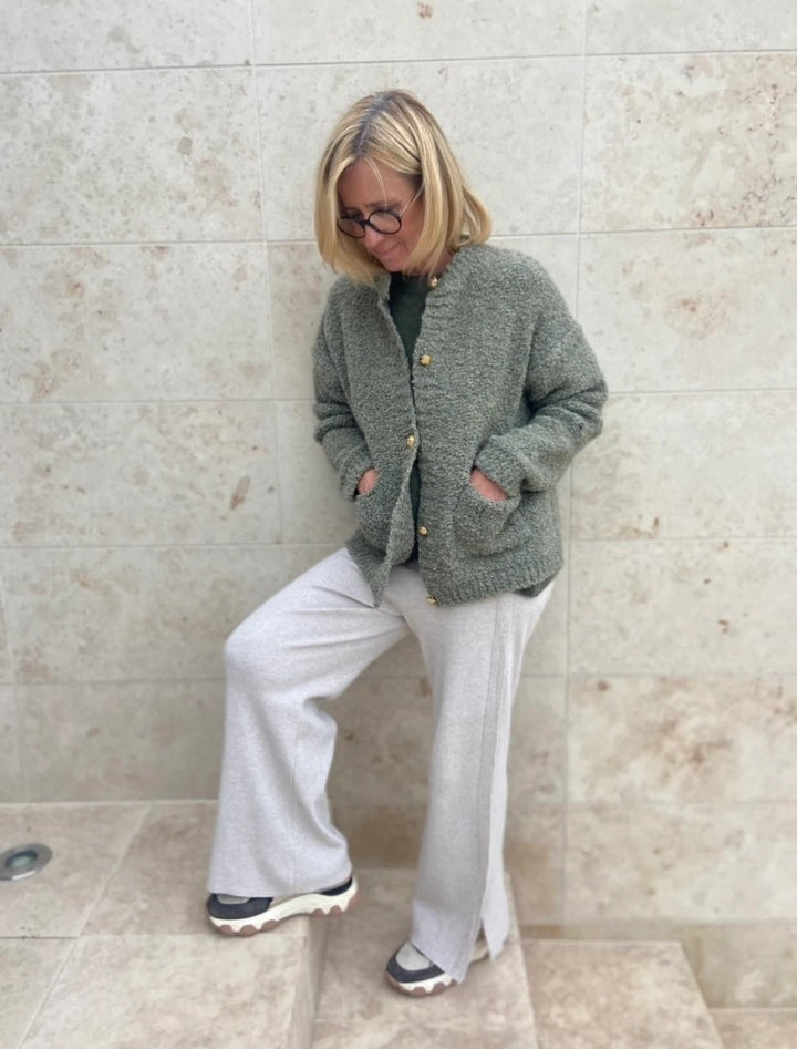Strickcardigan  - Salbei