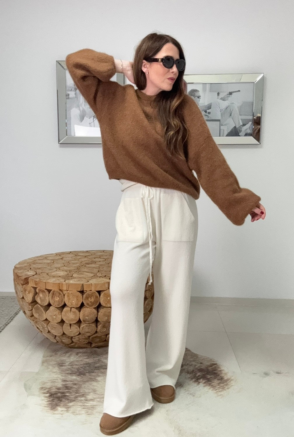 Alpaka Pullover "Sylt" - Braun