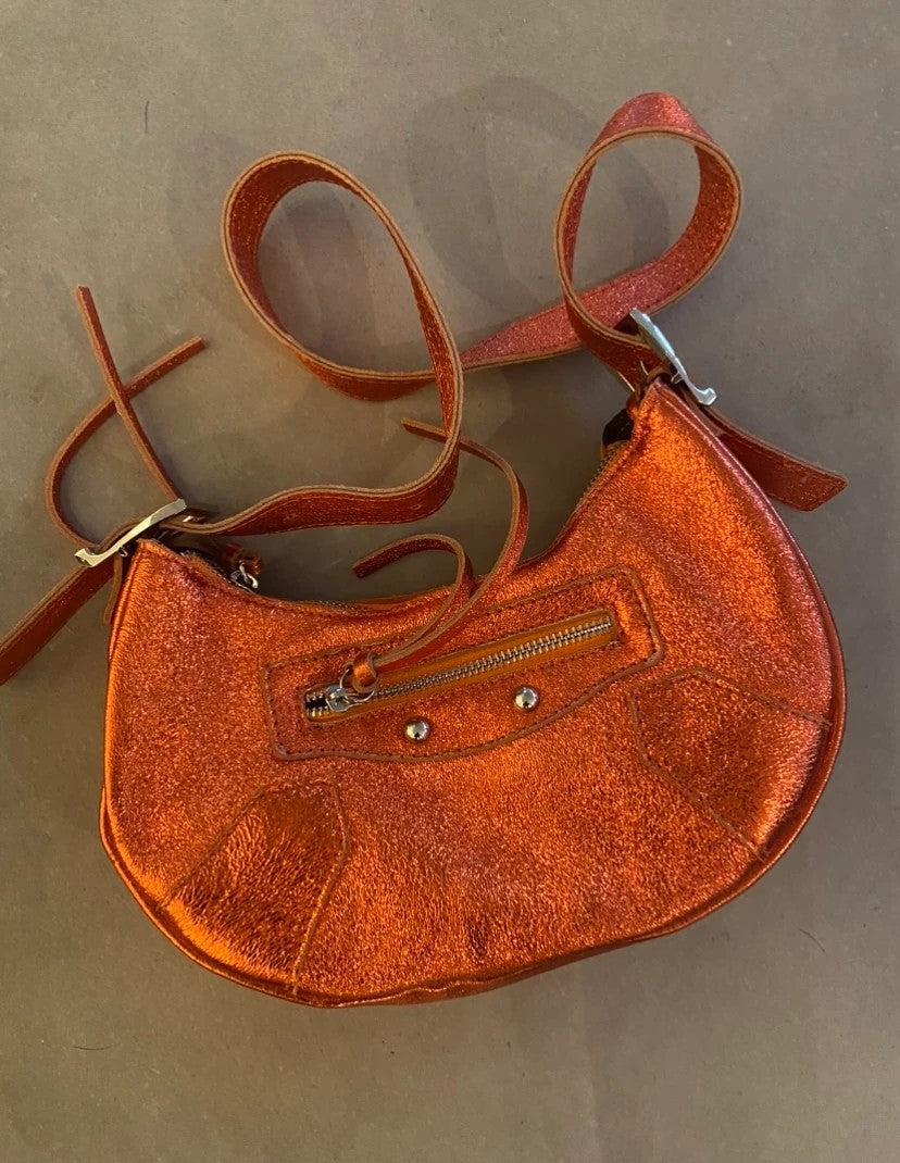 Metallic-Tasche - Orange
