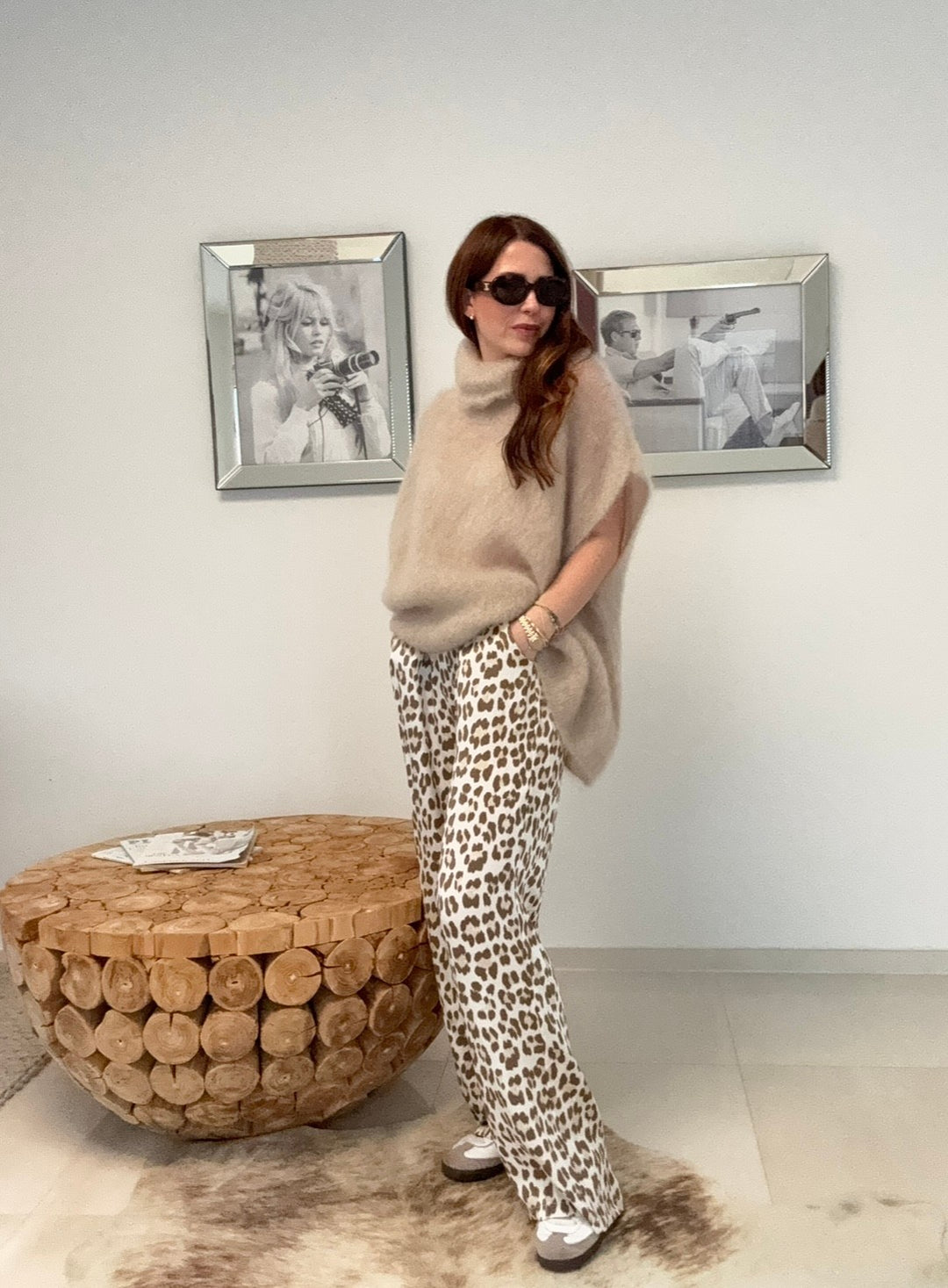 Mohair-Pullunder - Beige