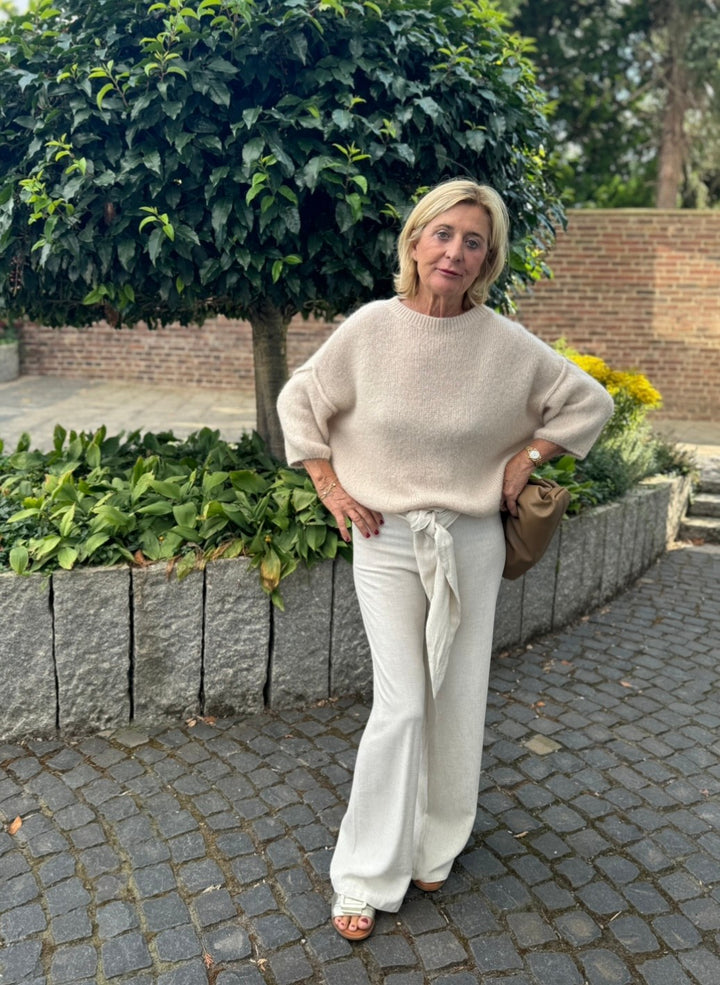 Strickshirt  - Beige