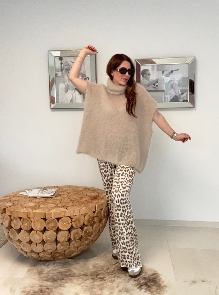 Mohair-Pullunder - Beige