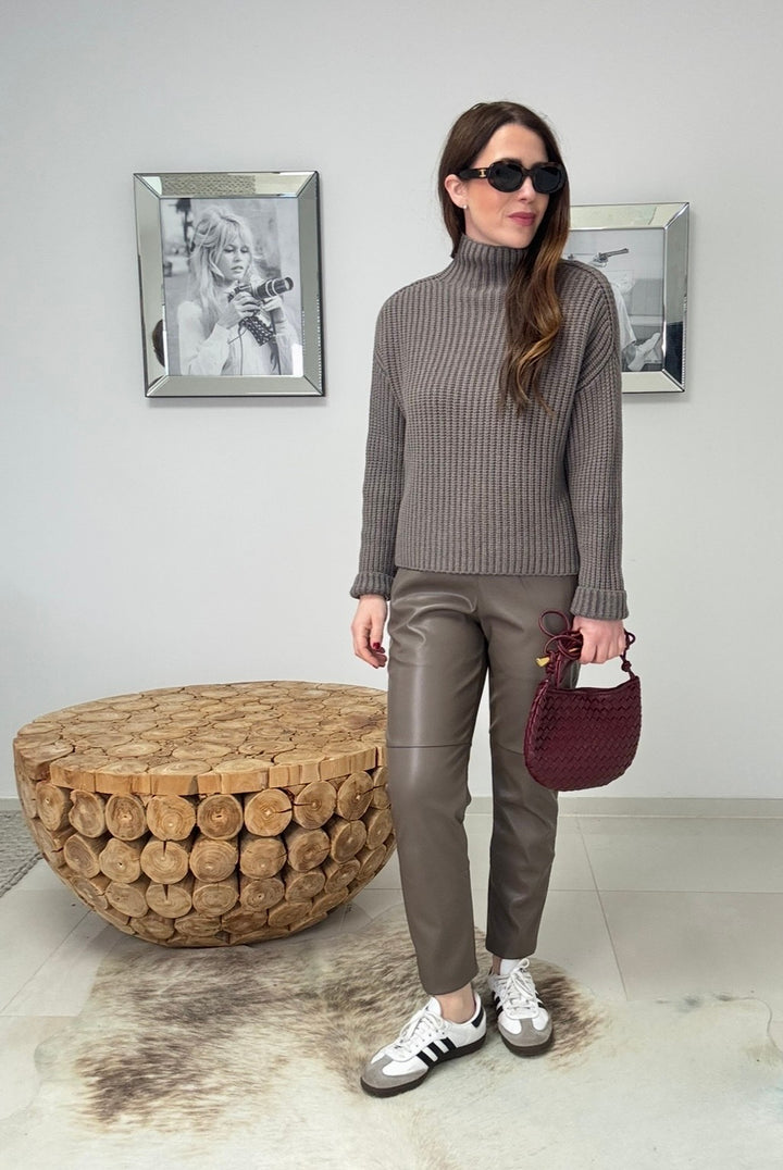 Strickpullover - Taupe