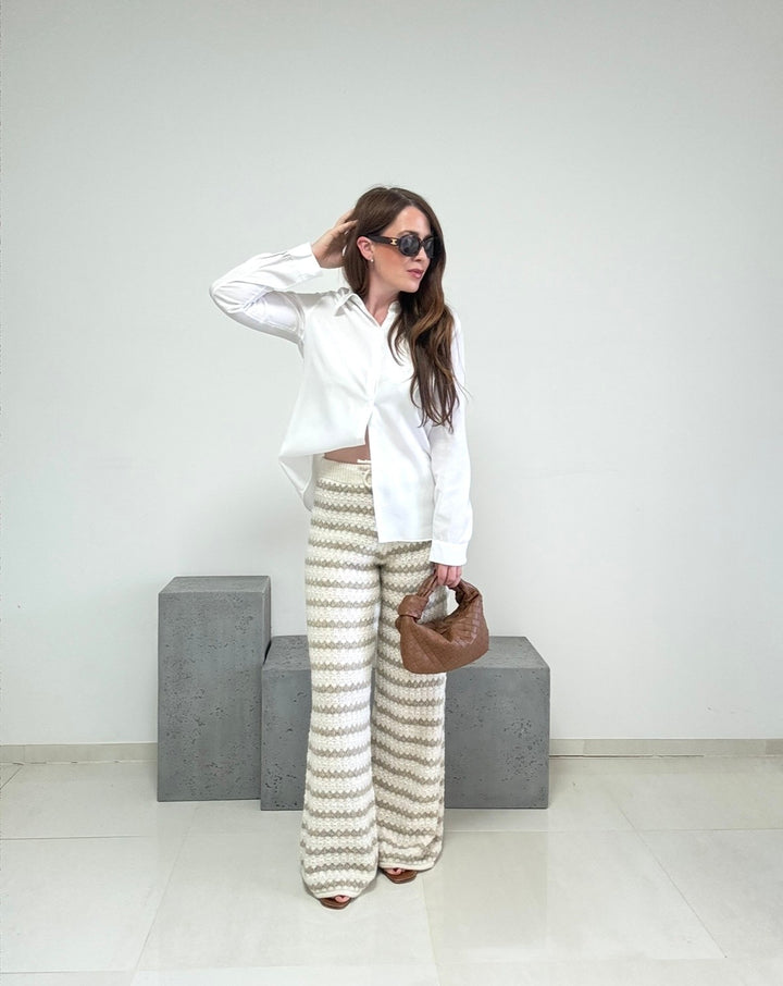Strickhose - Beige