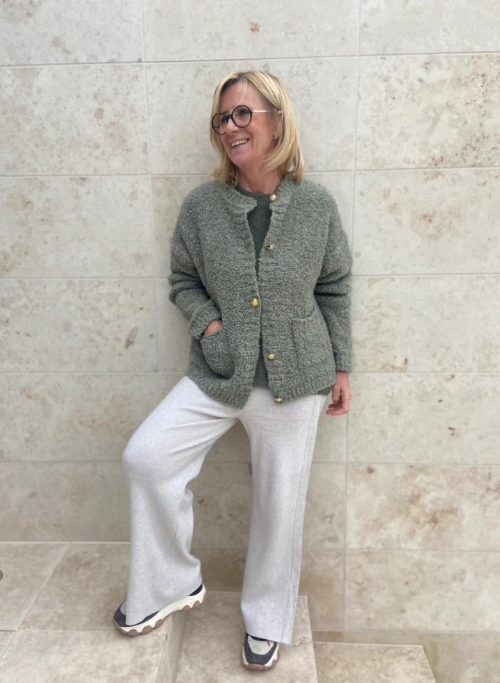Strickcardigan  - Salbei