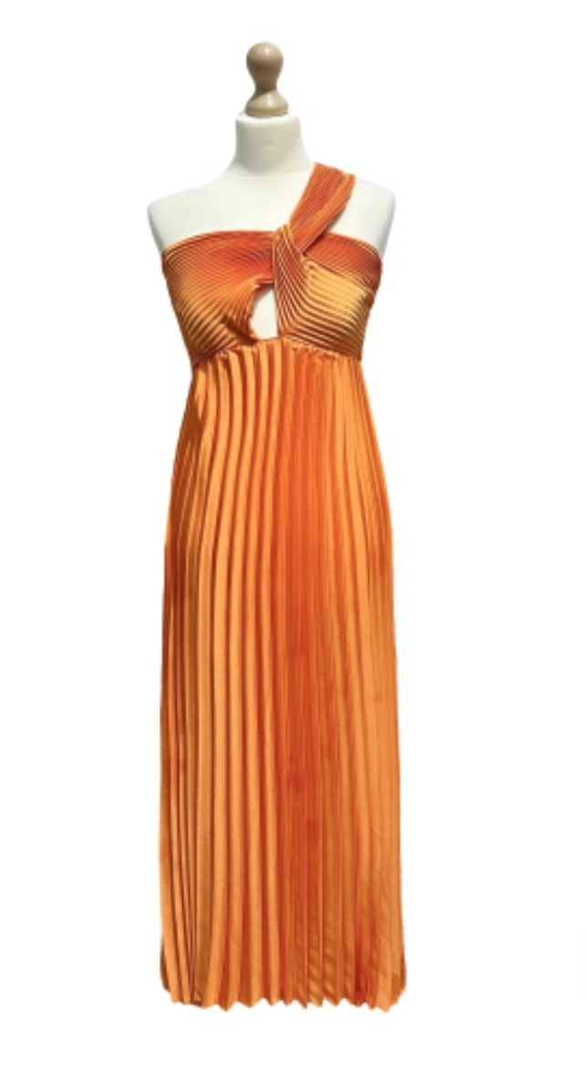 Plisseekleid - Orange