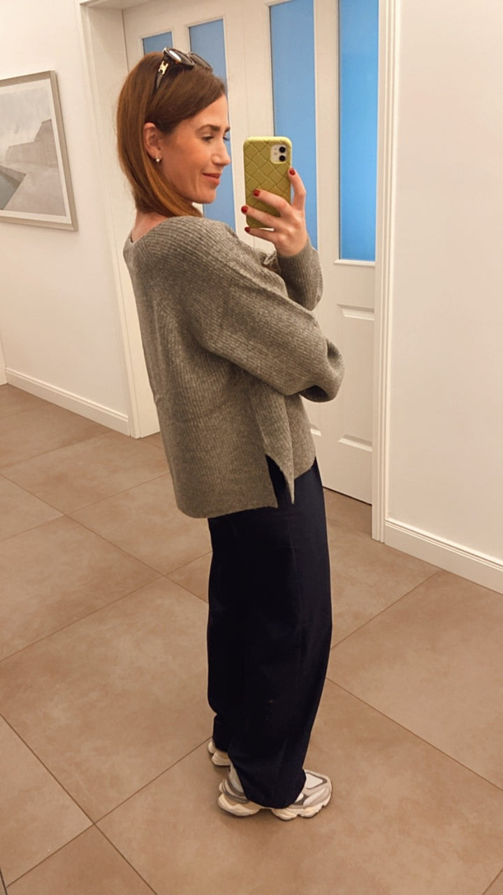 Oversize Pullover - Grau