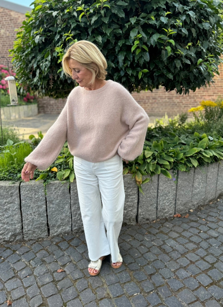 Alpaka Pullover "Sylt" - Beige (Muster)