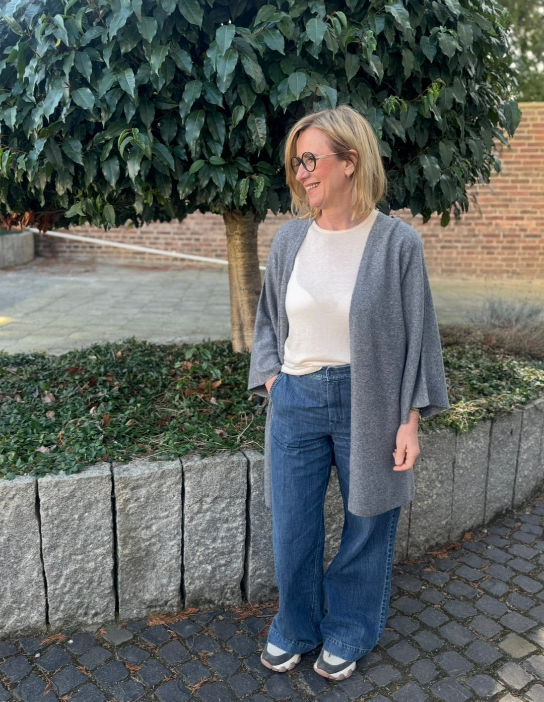 Strickjacke  - Grau