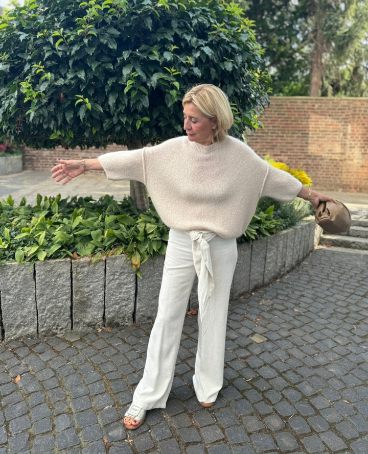 Strickshirt  - Beige