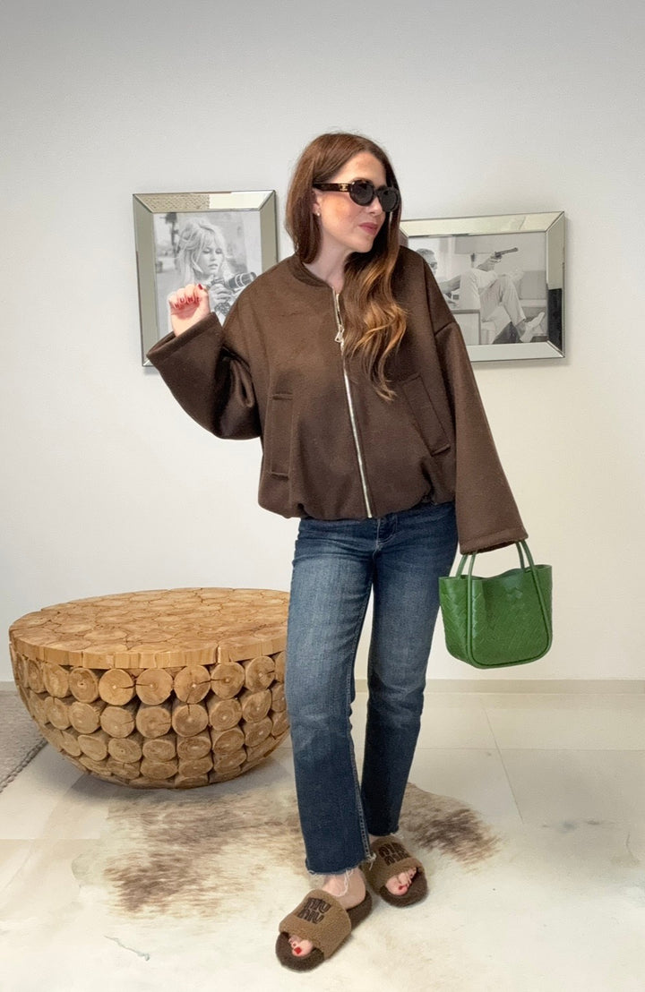 Blousonjacke - Schoko