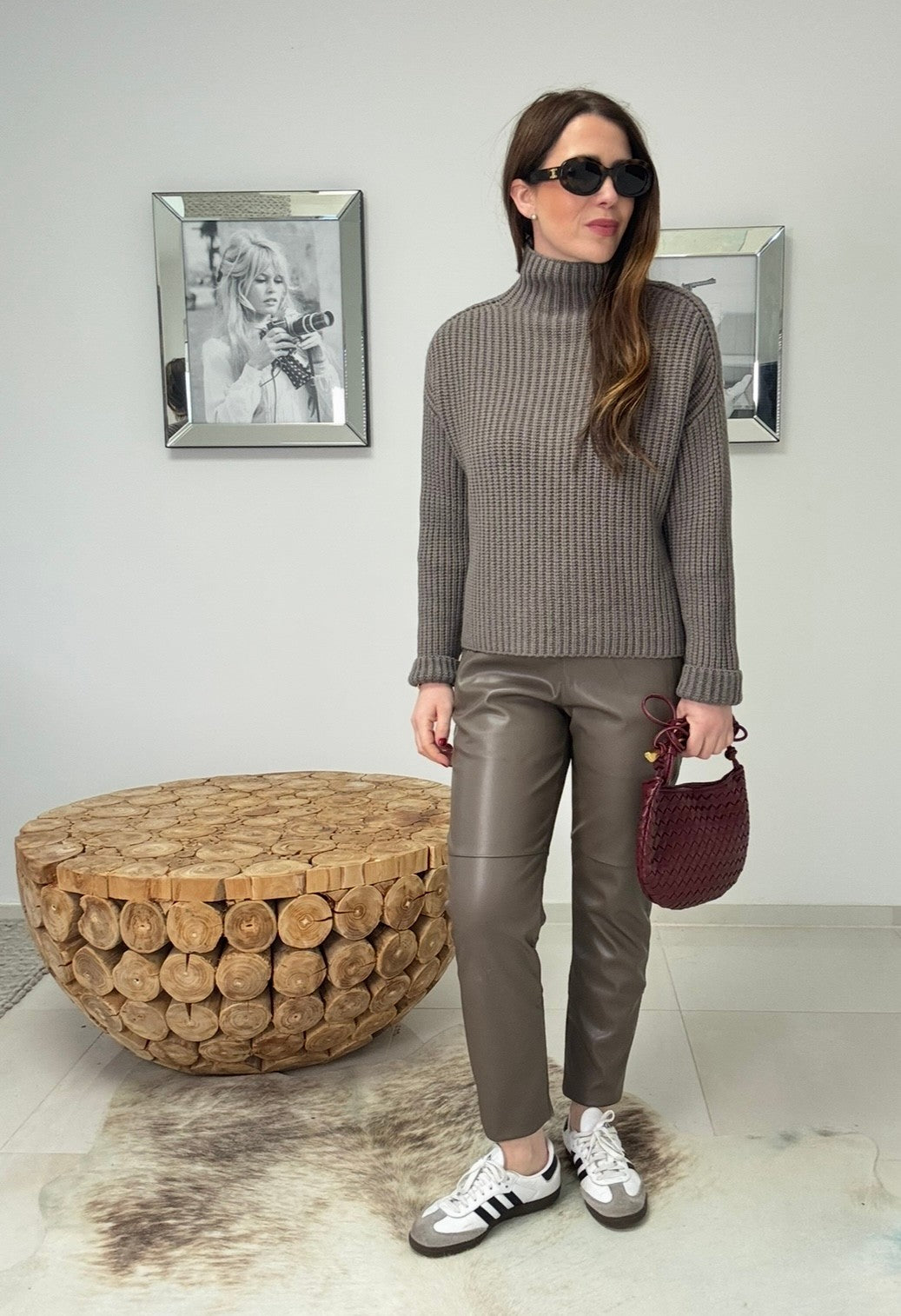 Strickpullover - Taupe