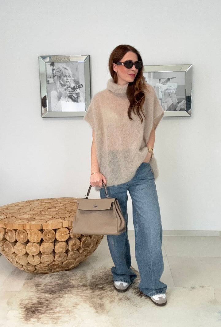 Mohair-Pullunder - Beige