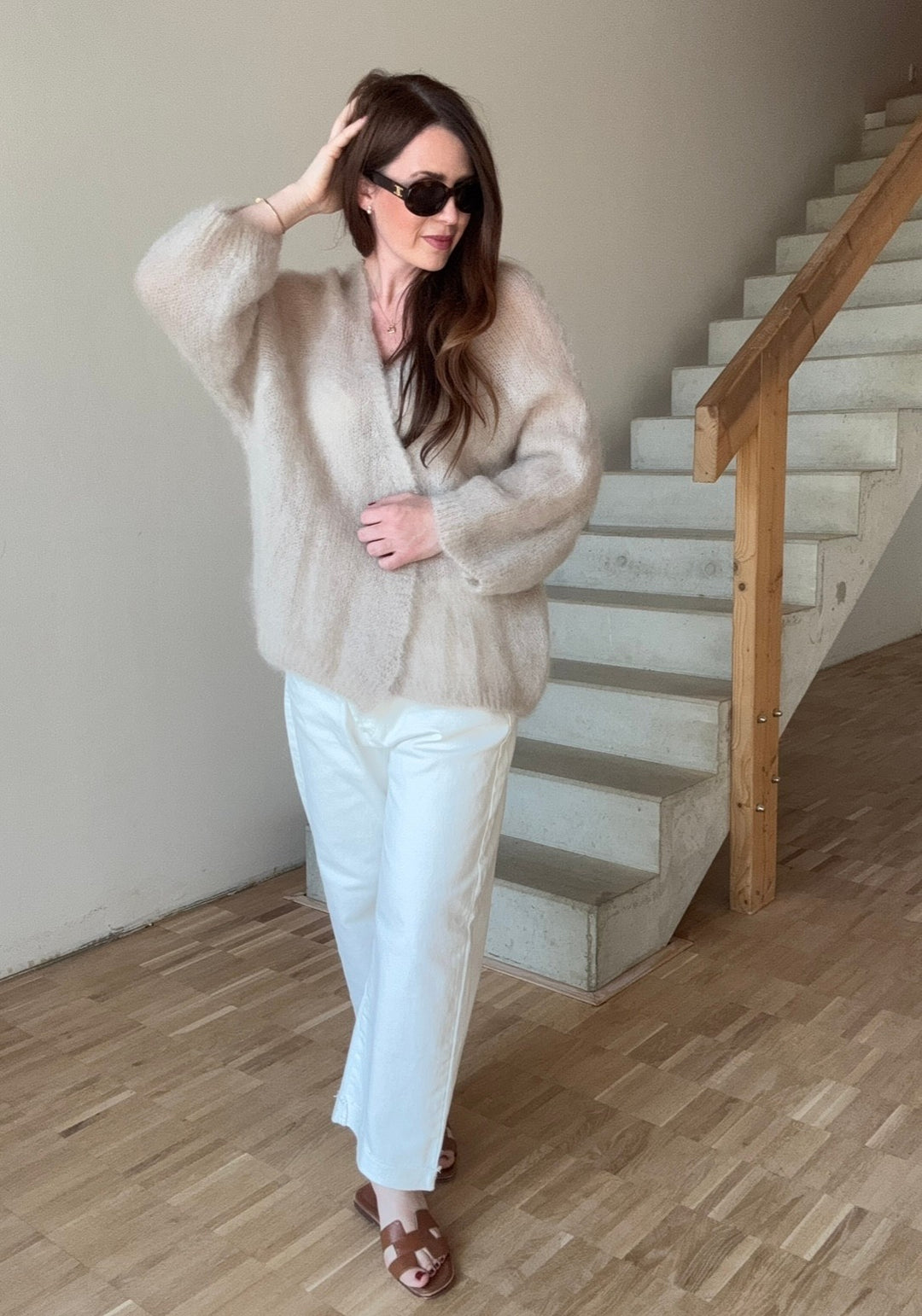 Mohair Cardigan - Beige