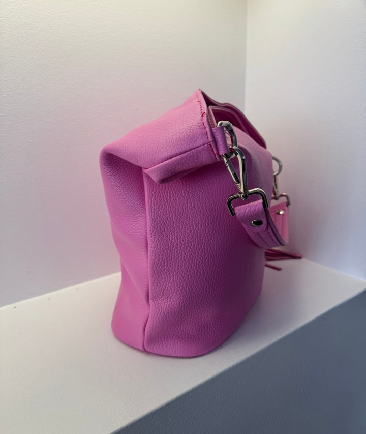 Tasche aus Leder - Pink