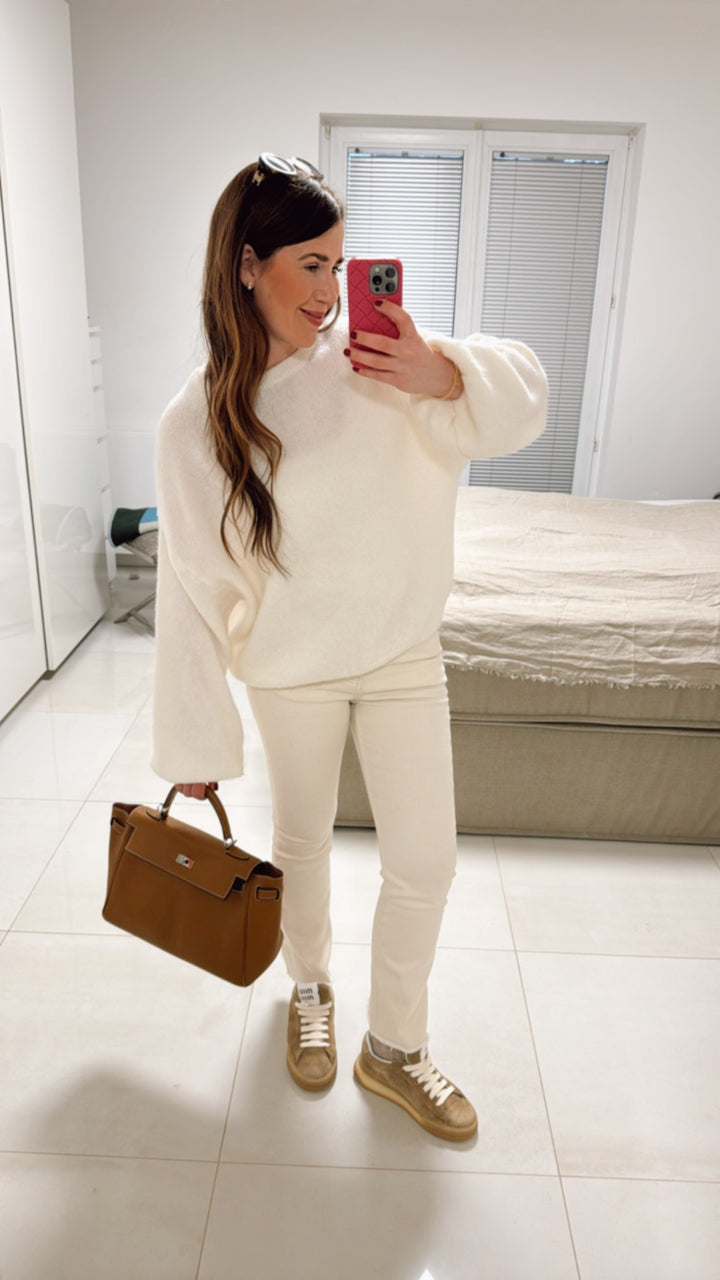 Alpaka Pullover "Sylt" - Creme