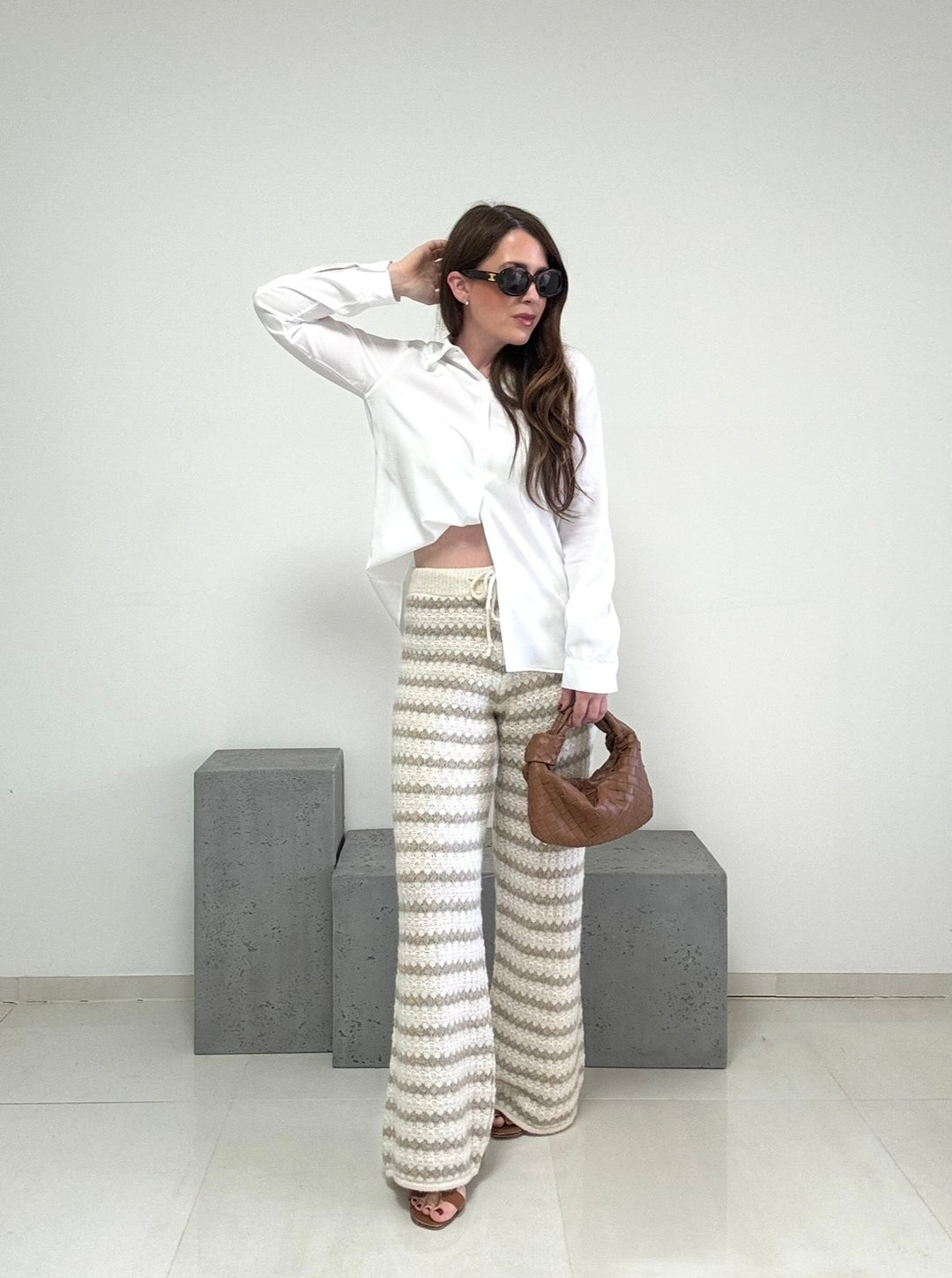 Strickhose - Beige
