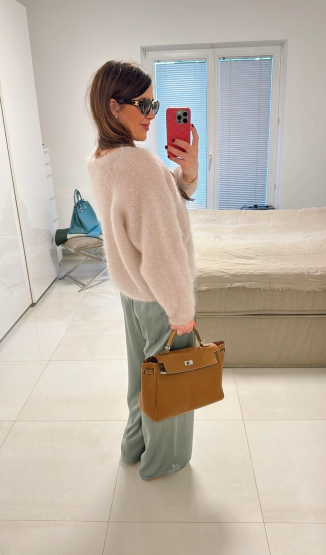 Wende-Mohairpullover - Beige