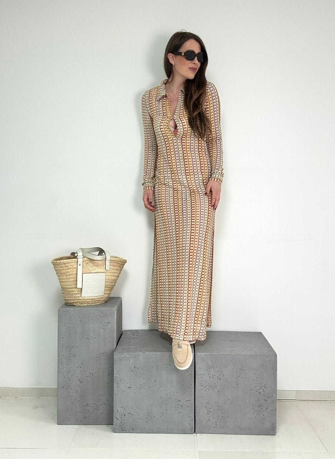 Häkelkleid mit Kragen