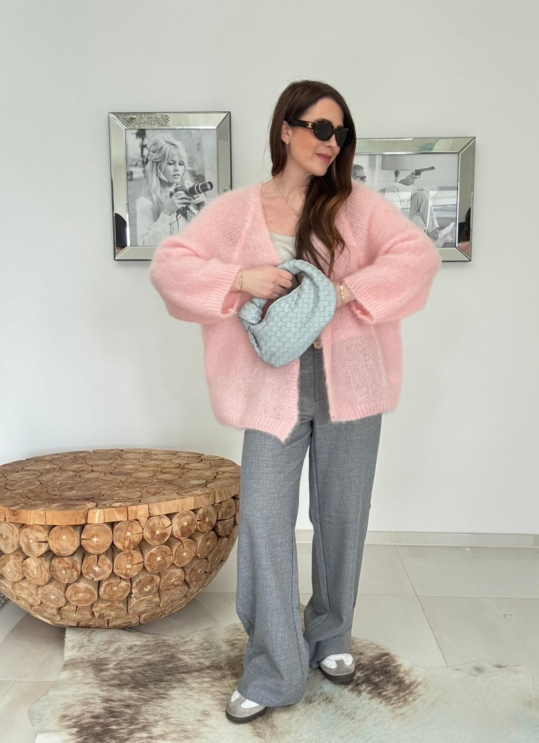 Mohair Cardigan - Rose