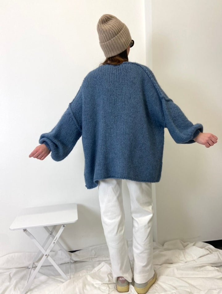Strickjacke - Blau