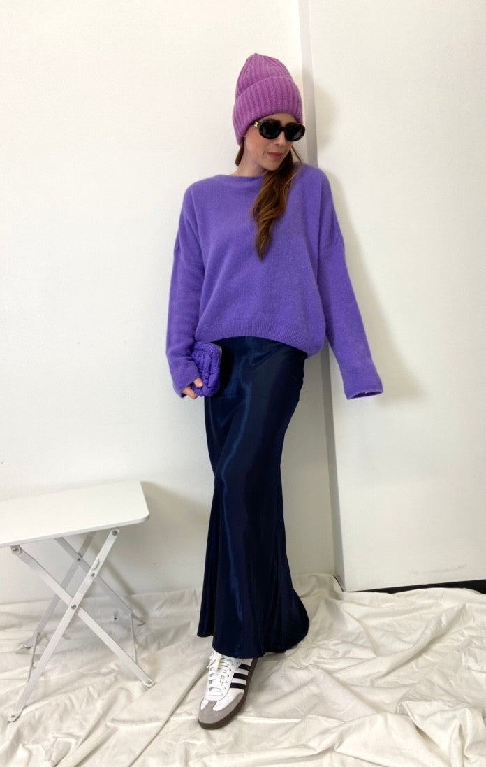 Baby-Alpaka Pullover - Lila
