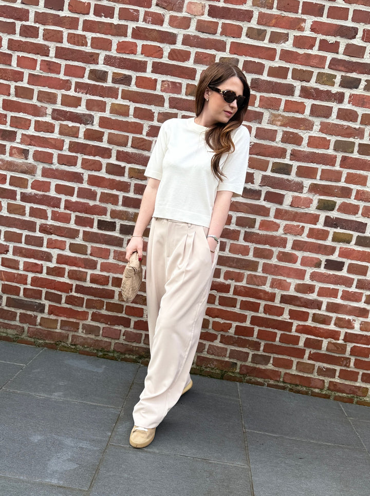 Gestrickter Pullover - Creme